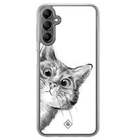 Samsung Galaxy A14 hybride hoesje - Kat kiekeboe