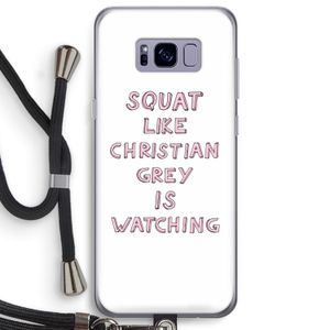 Christian Grey: Samsung Galaxy S8 Plus Transparant Hoesje met koord
