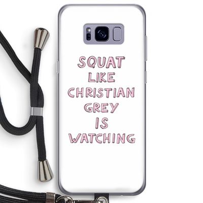 Christian Grey: Samsung Galaxy S8 Plus Transparant Hoesje met koord