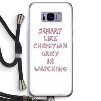 Christian Grey: Samsung Galaxy S8 Plus Transparant Hoesje met koord