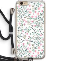 Sierlijke bloemen: iPhone 6 PLUS / 6S PLUS Transparant Hoesje met koord