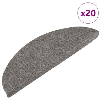 Trapmatten zelfklevend 20 st 65x22,5x3,5 cm grijs