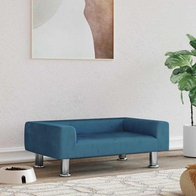 VidaXL Hondenmand 70x45x26,5 cm fluweel blauw