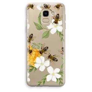 No flowers without bees: Samsung Galaxy J6 (2018) Transparant Hoesje