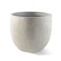 Grigio New Egg Pot White-Concrete S 36x31