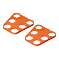 Bierglazen Dienblad - 2x - 6 glazen - oranje - bekerhouder - EK/ WK supporter - kunststof
