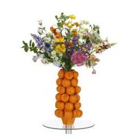 Vaas keramiek sinaasappels D20xH43 oranje