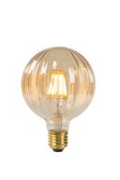 Lucide STRIPED - Filament lamp - Ø 9,5 cm - LED - E27 - 1x6W 2200K - Amber - thumbnail