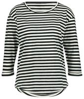 HEMA Dames T-shirt Streep Zwart/wit (zwart/wit) - thumbnail