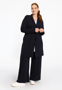 Yoek Pantalon loose fit PINSTRIPE | Blauw | Maat 58/60