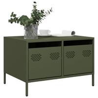 Tv-meubel 68x50x43,5 cm koudgewalst staal olijfgroen