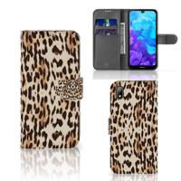Huawei Y5 (2019) | Telefoonhoesje | Met pasjeshouder | Leopard