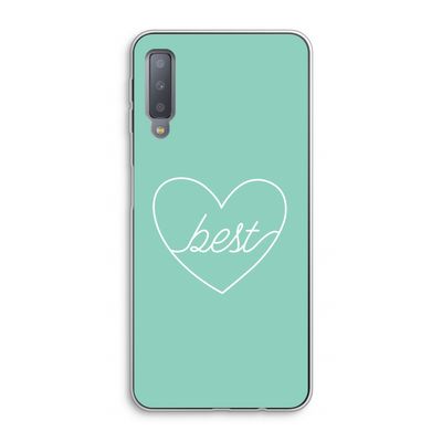 Best heart pastel: Samsung Galaxy A7 (2018) Transparant Hoesje