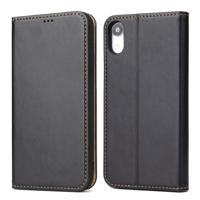 Horizontale Flip PU lederen case voor de iPhone XR met houder & card slots & portemonnee (zwart)