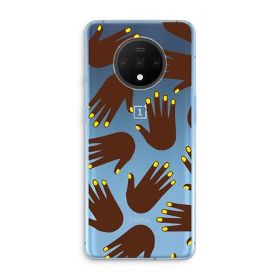 Hands dark: OnePlus 7T Transparant Hoesje
