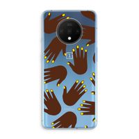 Hands dark: OnePlus 7T Transparant Hoesje