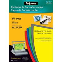 Bedekt Fellowes 100 Stuks Binding Zwart A4 PVC