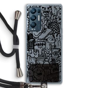 Vexx Black Mixtape: Oppo Find X3 Neo Transparant Hoesje met koord