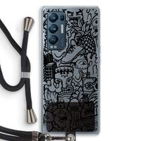 Vexx Black Mixtape: Oppo Find X3 Neo Transparant Hoesje met koord