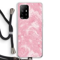 Abstract Painting Pink: Oppo A95 5G Transparant Hoesje met koord