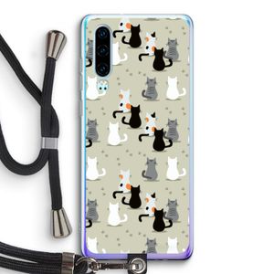 Katten: Huawei P30 Transparant Hoesje met koord