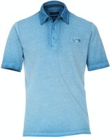 Casa Moda Poloshirt Blauw Faded Pique - thumbnail