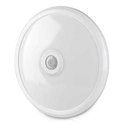 LED Plafondlamp met Sensor - 12W 900lm - 6400K daglicht wit - Rond Ø29cm - Bewegingssensor - Opbouw - Plafonniere - IP20 Voor binnen - Wit