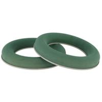 Steekschuim voor kerstkransen - 2x - nat - groen - D25 cm - oase ringen - kerstkrans maken