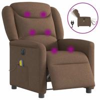 Massagestoel elektrisch verstelbaar stof bruin Massagestoel elektrisch verstelbaar stof bruin