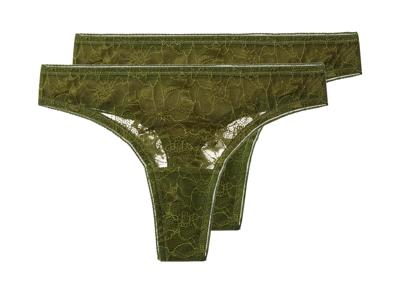 esmara Set van 2 dames strings (Olijfgroen, M (40/42)) esmara Set van 2 dames strings (Olijfgroen, M (40/42))