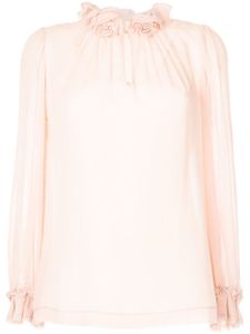 SHIATZY CHEN blouse volantée à manches longues - Rose