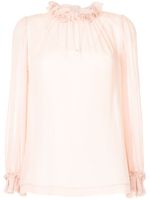 SHIATZY CHEN blouse volantée à manches longues - Rose