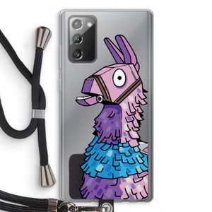 Lama: Samsung Galaxy Note 20 / Note 20 5G Transparant Hoesje met koord