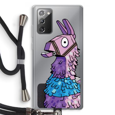 Lama: Samsung Galaxy Note 20 / Note 20 5G Transparant Hoesje met koord