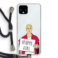 Gimme a call: Pixel 4 Transparant Hoesje met koord