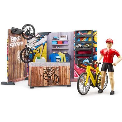 bruder bworld Fietsenwinkel speelfiguur