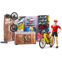 bruder bworld Fietsenwinkel speelfiguur 63120 - thumbnail