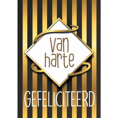 Wenskaarten Gefeliciteerd pak a 10 stuks