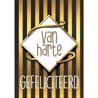 Wenskaarten Gefeliciteerd pak a 10 stuks