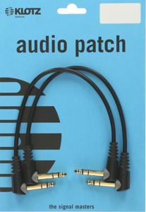 Klotz AB-JJA0060 2x patchkabel stereo 6.35 mm haaks 30 centimeter