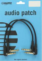 Klotz AB-JJA0060 2x patchkabel stereo 6.35 mm haaks 30 centimeter - thumbnail