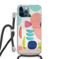 Bold Rounded Shapes: iPhone 12 Pro Transparant Hoesje met koord