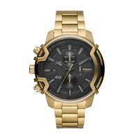 Diesel DZ4522 Griffed Horloge Griffed Chrono staal goudkleurig-zwart 48 mm