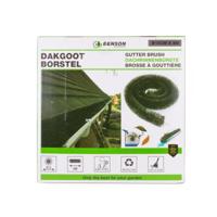 Dakgootborstel - zwart - 400 x 10 cm - kunststof/staaldraad - dakgootbescherming