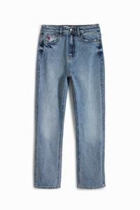 Straight cropped jeans - BLUE - 34