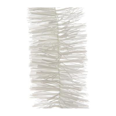 Lametta kerstslinger - 2x - wit - 270 x 7 cm - tinsel - kunststof Lametta kerstslinger - 2x - wit - 270 x 7 cm - tinsel - kunststof