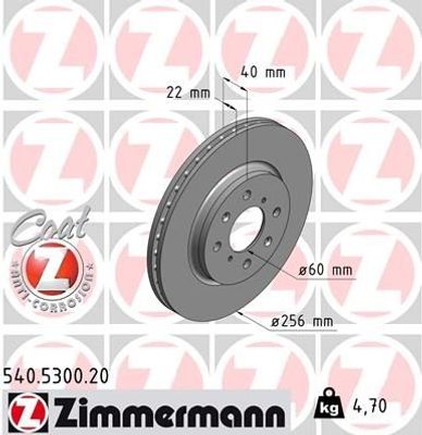Remschijf Coat Z 540530020