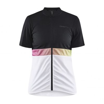 Craft Core endurance fietsshirt korte mouw zwart/wit dames L