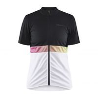 Craft Core endurance fietsshirt korte mouw zwart/wit dames M