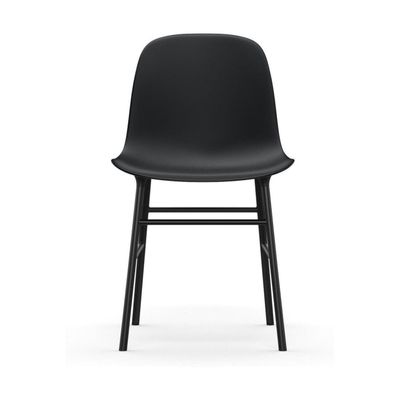 Normann Copenhagen Form eetkamerstoel Black vierpoot staal
